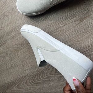 Women's White Slip-On Sneakers